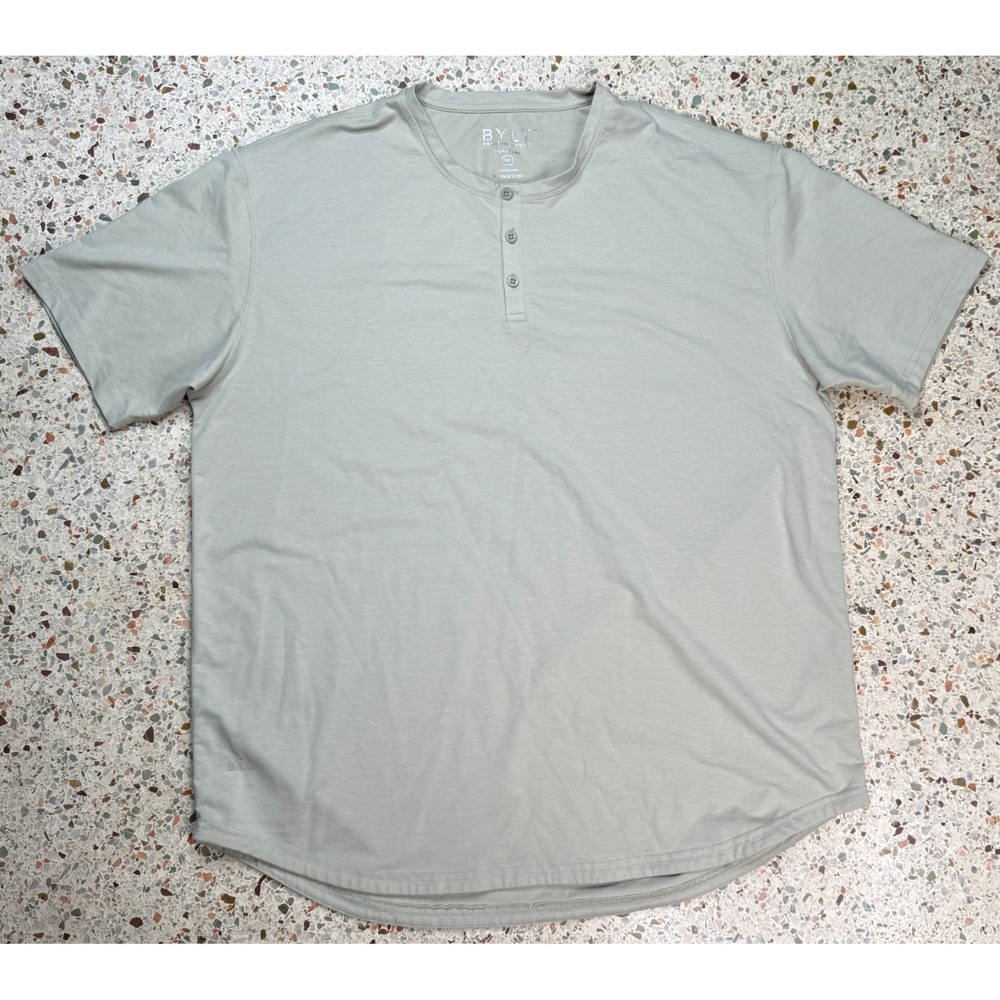 BYLT Premium Basics Signature Men's 1/4 Button Up T-Shirt Size XXL